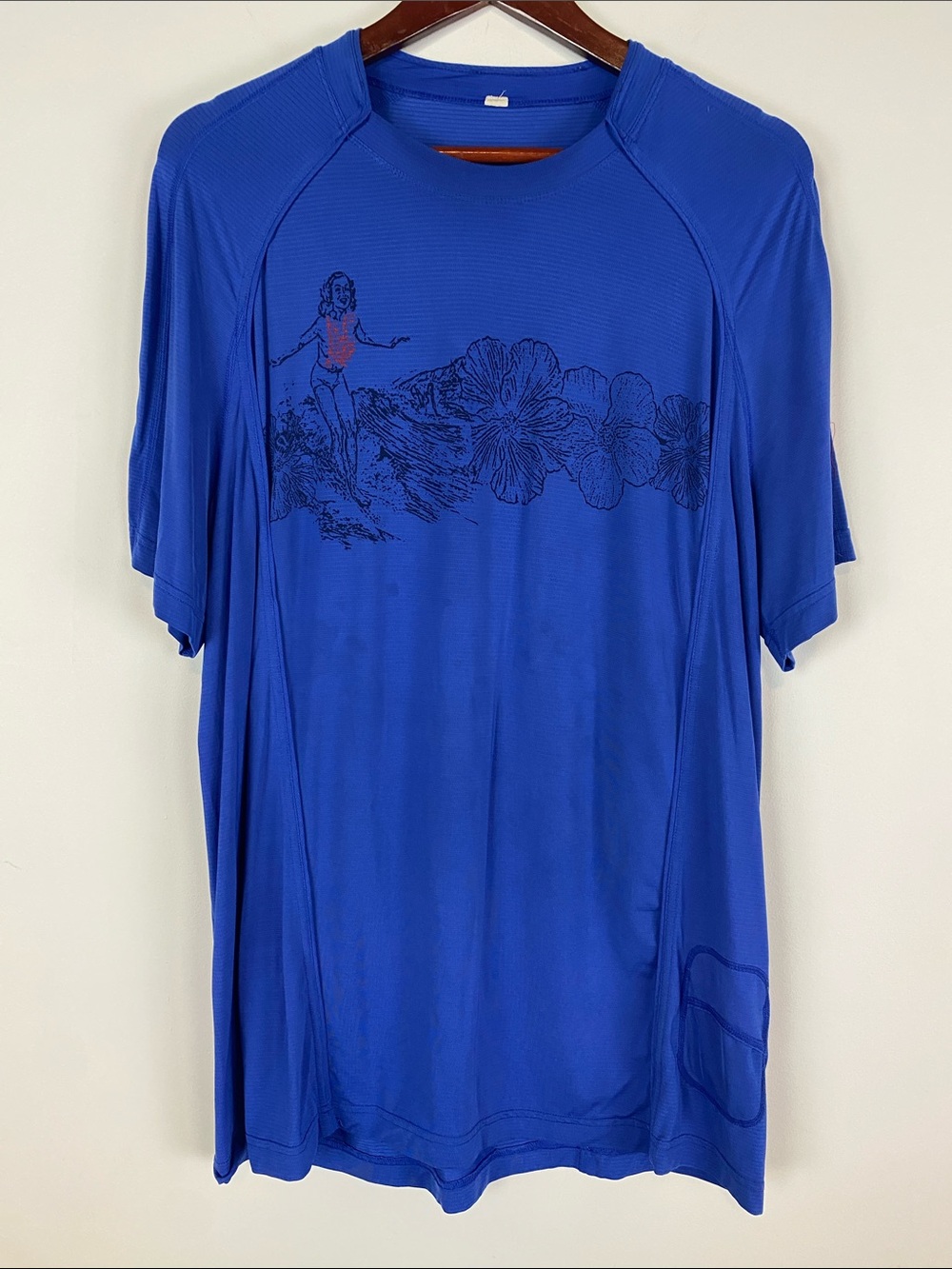 lululemon athletica Royal Blue Short Sleeve Graphic Tee